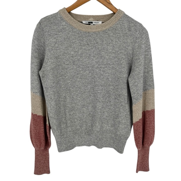 Cupcakes & Cashmere Greenville Colorblock Sweater Grey Pink - Size S - Picture 2 of 11